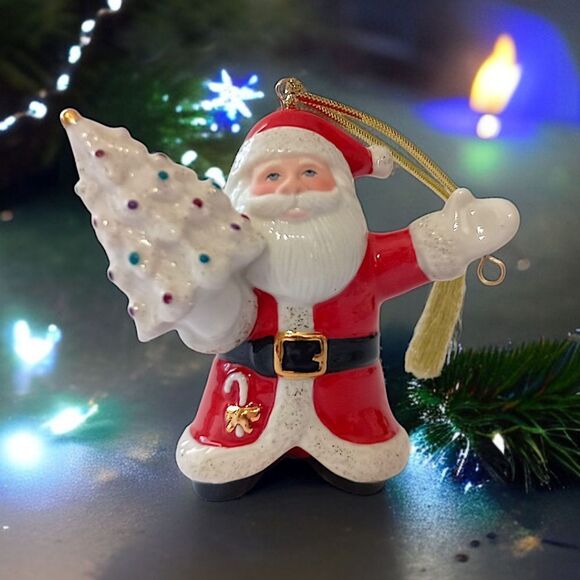 Lenox Tree Charmer Ornament Santa Claus Christmas Tree Porcelain Handpainted - Picture 14 of 15